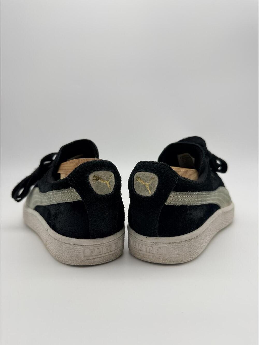 Puma Suede Classic Women's Sneaker Black White Formstrip Size 7 - Picture 6 of 10